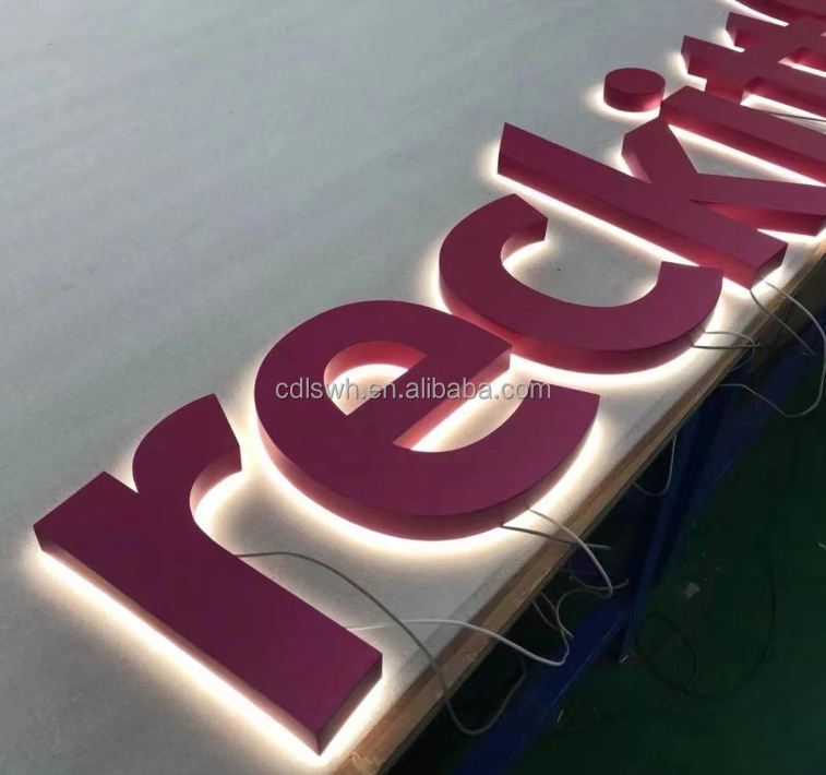 Custom Factory Sign Business Luminous Led Signage Letters Led 3D Signs Company Brand Logo Outdoor Store Sign
