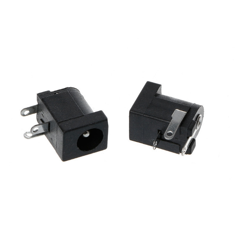 1pcs 5.5mm x 2.1mm Female DC Connector Socket PCB Mount Jack Plug Black
