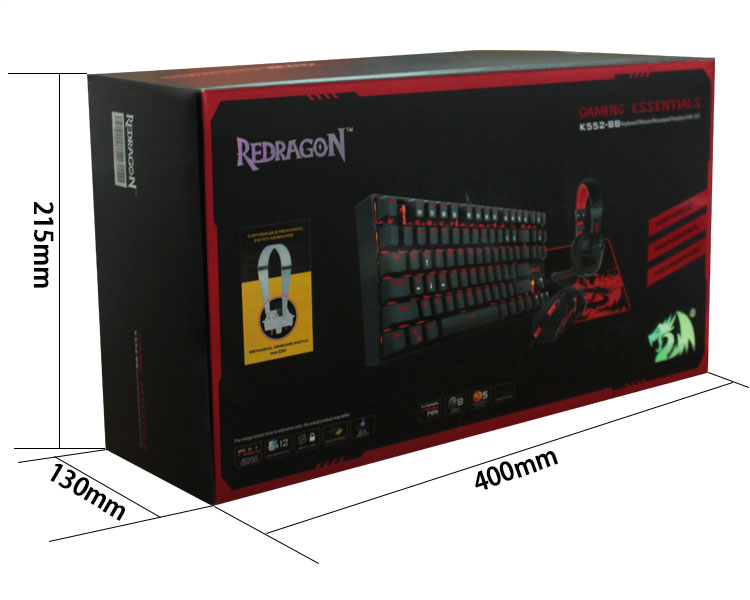 Проводная Механическая клавиатура и мышь Redragon K552-BB Teclado Y Mouse