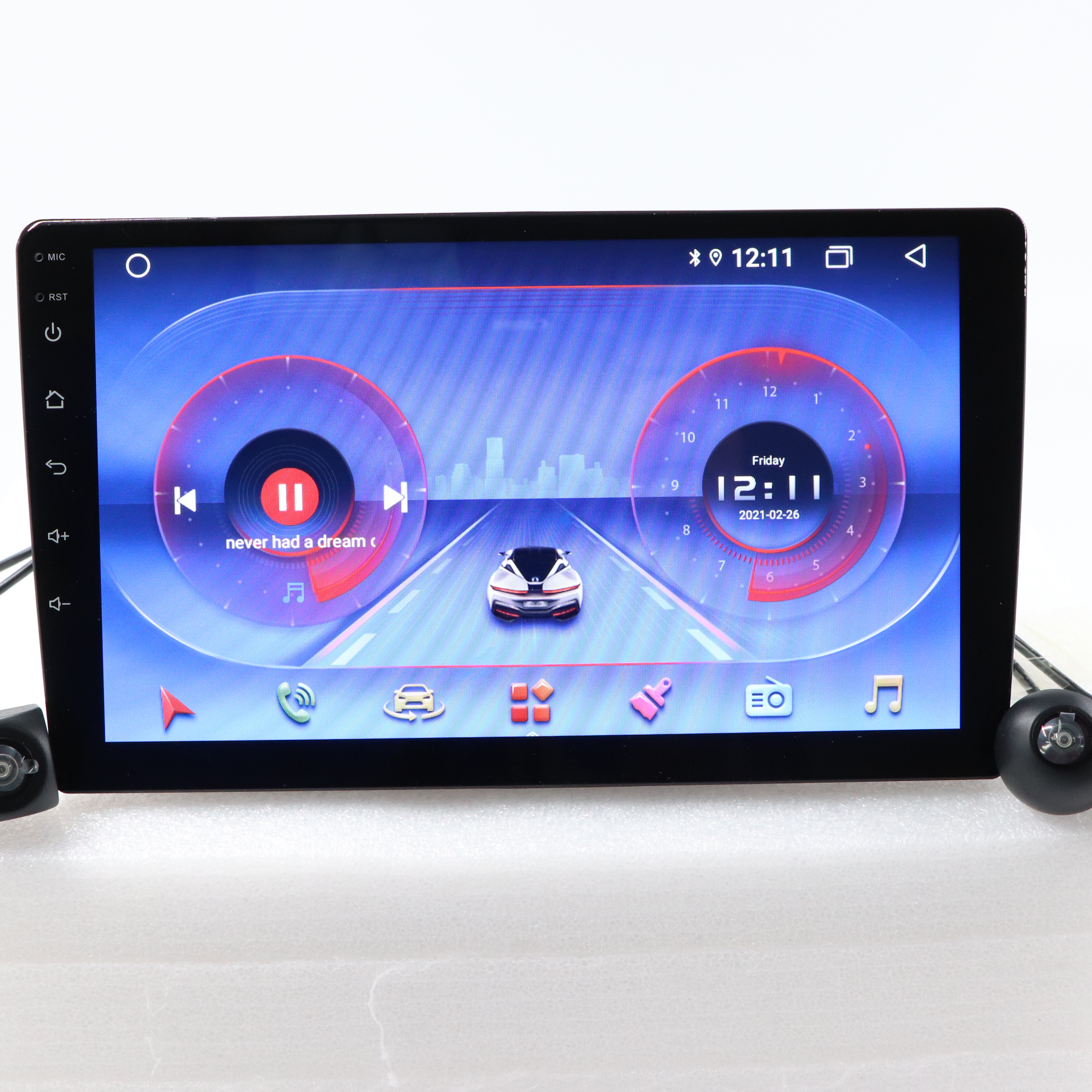 Horizontal Android Touch Screen 10 Inch car radio multimedia GPS Navigation Car DVD Player for T5 universal host
