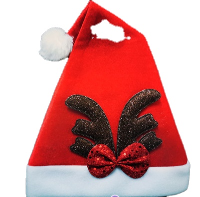 Christmas Decorations Red High - Grade Velvet Antlers Children And Adults Wholesale Christmas Hats