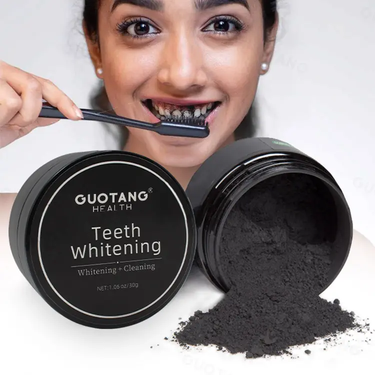 Hot Selling Private Label Natural Mint Active Black Charcoal Tooth Teeth Whitening Powder