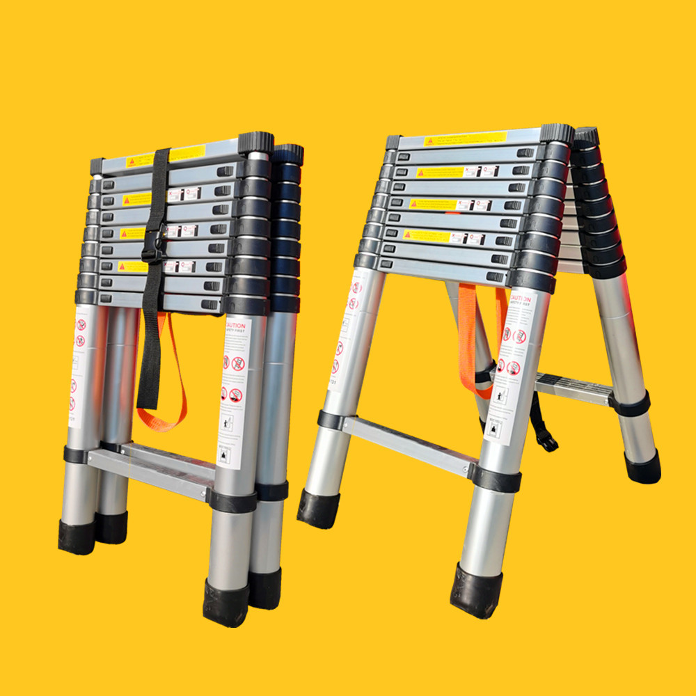 Double Side Equilateral Aluminum Telescopic Ladder 5+5 6+6 7+7 9+9 10+10 11+11 13+13 Steps