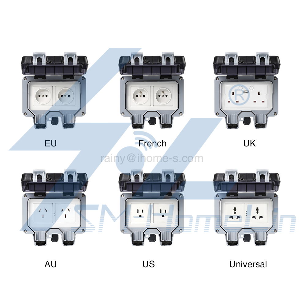 AU US French US EU Smart Socket Wifi UK Smart Home Автоматическая универсальная Водонепроницаемая смарт-розетка для Южной Африки