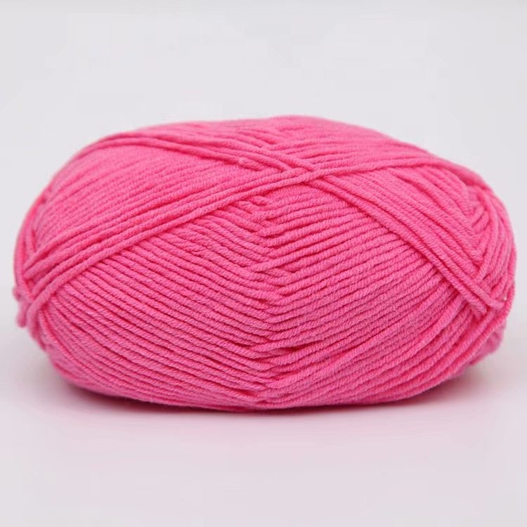 wholesale soft new premium acrylic wool yarn light weight knitting 50g baby milk cotton yarn