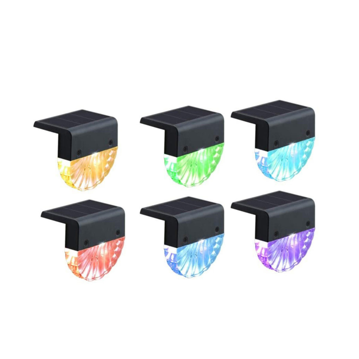 2021 Hot Sale Outdoor Solar Fence Light Waterproof Ip65 Solar Step Light Warm Cold Rgb Color Night Solar Deck Garden Path Light