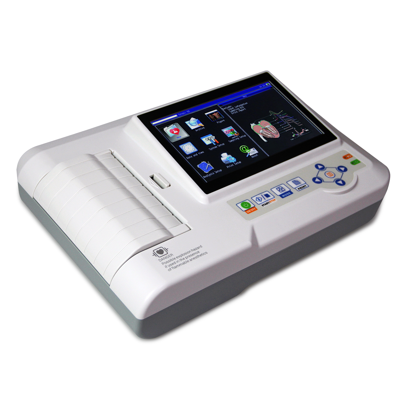 Электрокардиограмма CONTEC ECG600G, 6 каналов, 12 выводов, цифровой