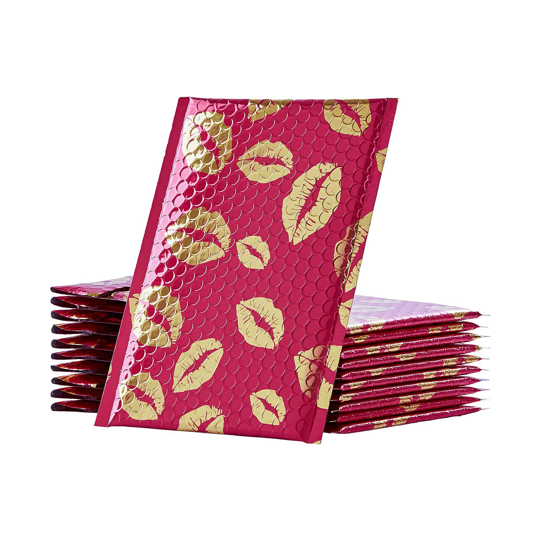 RTS Teal Waves Metallc Foil Bubble Mailer Self-Seal Padded Envelopes Fits CD DVD for daily packaging