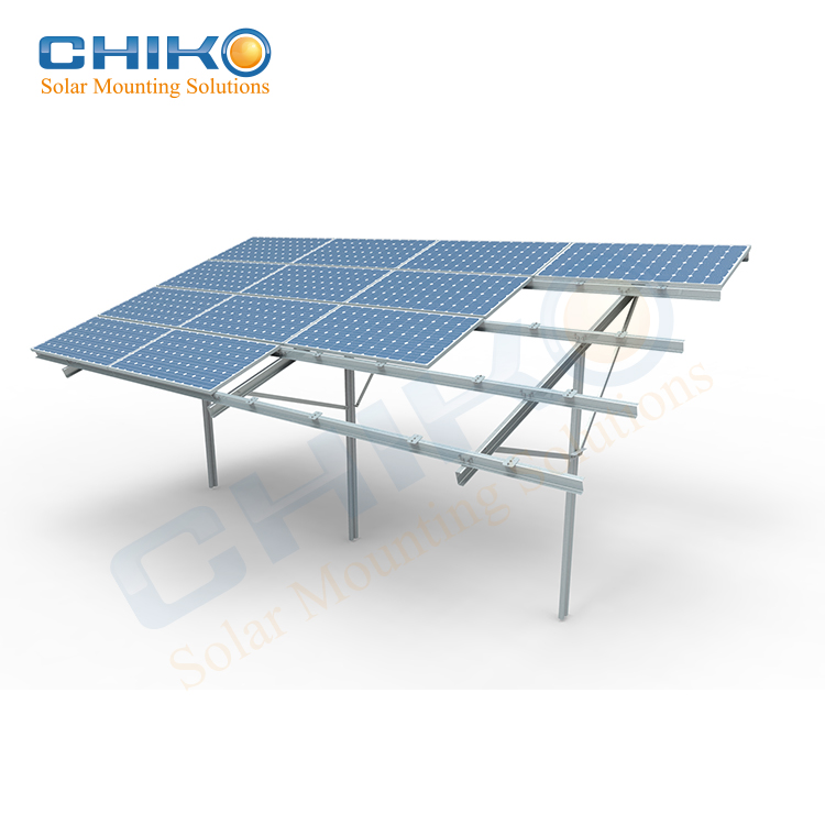 50kw solar system ground mountied racking system with wind load 60m/s