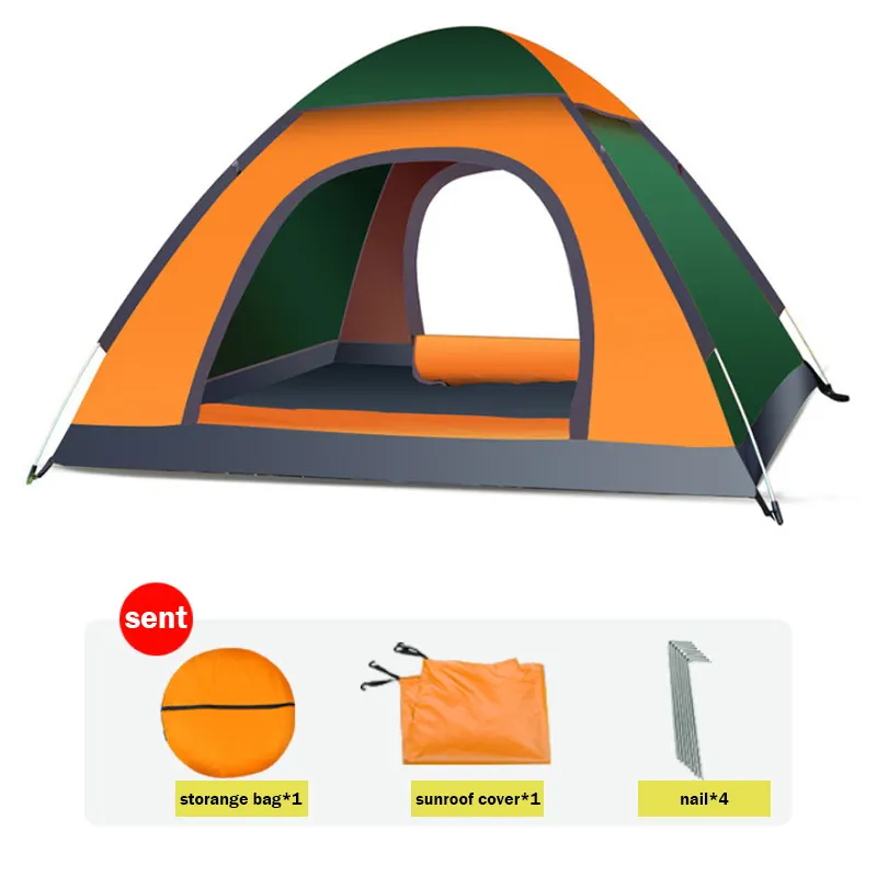 Waterproof Outdoor 2 Man Pop Up Tents Small Automatic Easy Carry Family Fold Tent For Camping