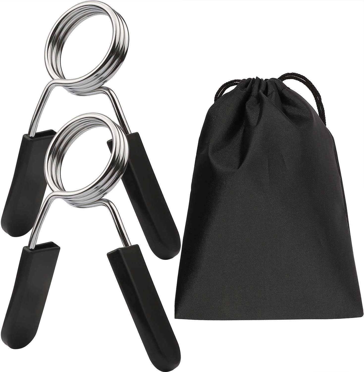 Barbell Clamps 2 inch Quick Release Pair of Locking spring collar for Weight Bar Plate
