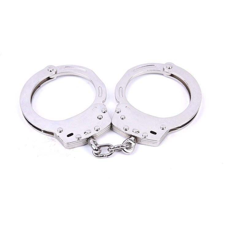 Wholesale double lock police military stainless steel handcuffs