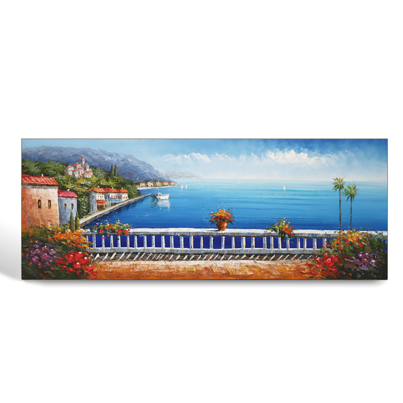 Wall Decorative Modern Reproduction Handmade Art Abstract Seascape Diy Oil Painting Colours