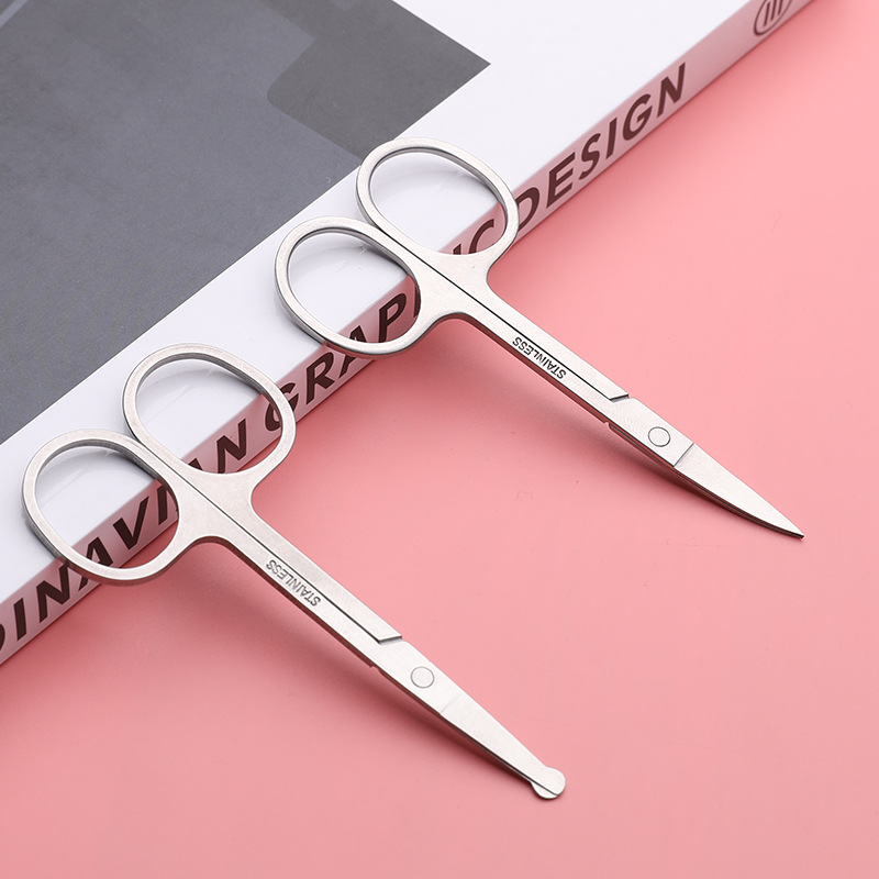 Wholesale Makeup Tools Custom Logo Nose hair Eyelash Eyebrow Trimmer Cosmetic Scissors Beauty Scissors