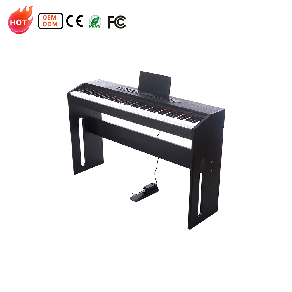 Digital piano with 88 key hammer action keyboard single pedal hot sales