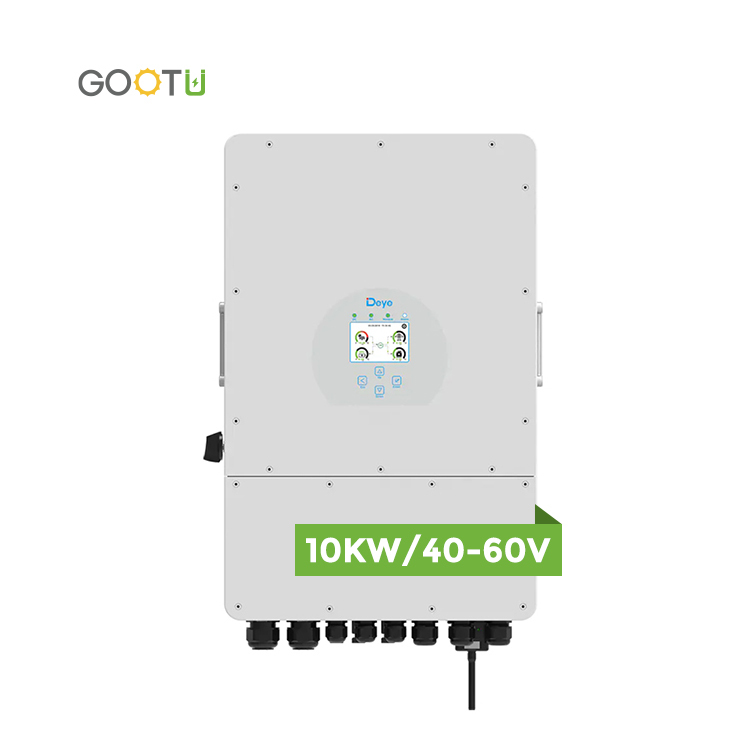 Gootu 10Kw Three Phase Solar Hybrid Inverter 3 Phase 380V Ip65 With WiFi Module and Mppt Solar Charge Controller