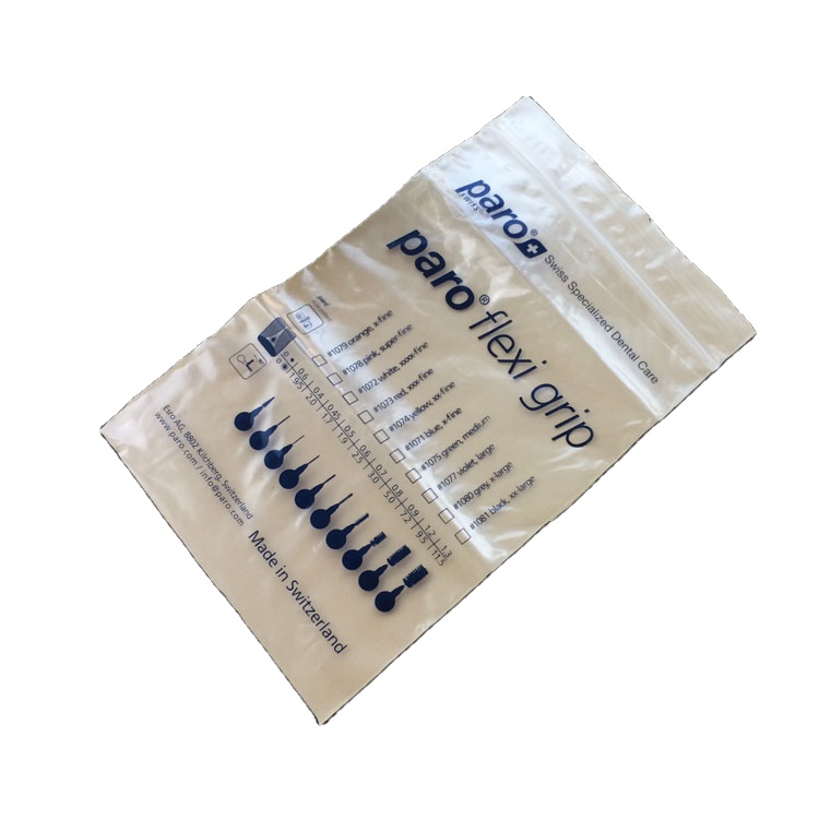 Degradable LDPE transparent zip lock bag with custom logo printing