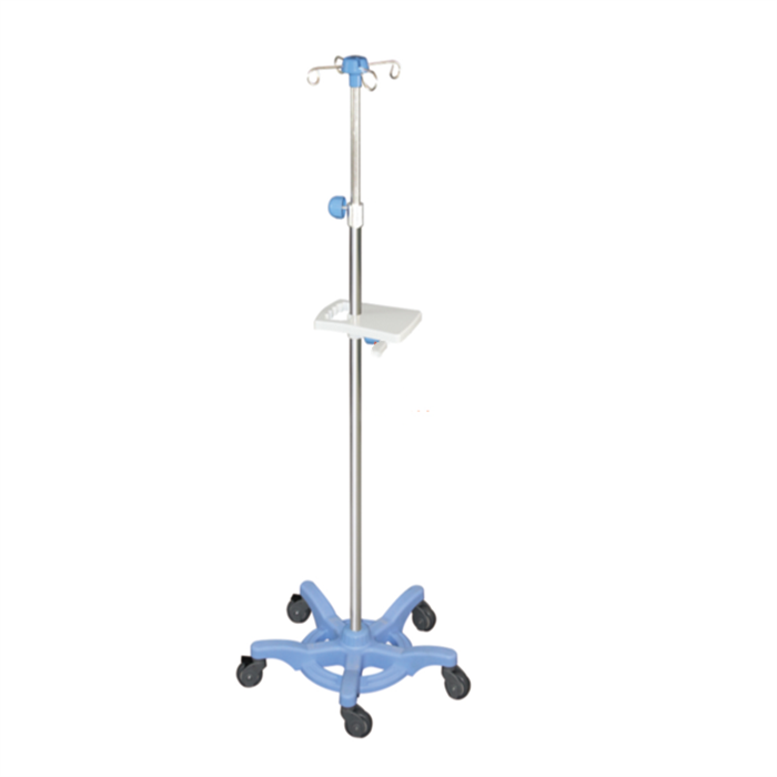 EU-IV516 Convenient and durable Medical IV pole drip stand adjustable Infusion stand drip stand with tray
