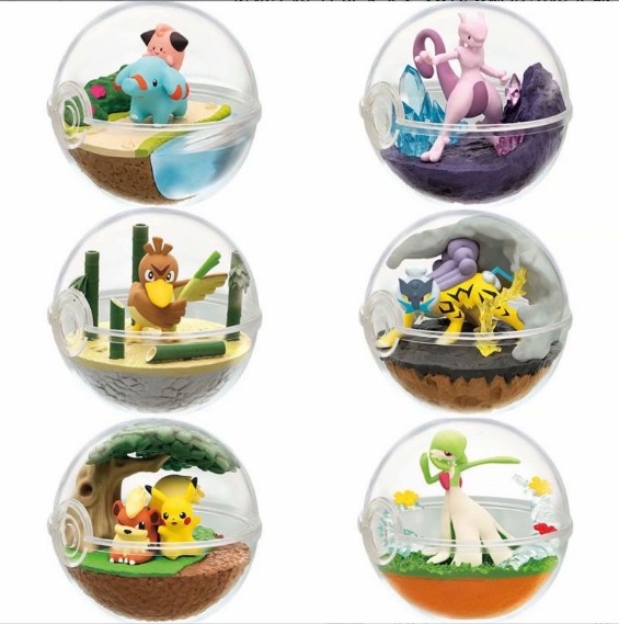 Factory Custom 3D New Design Re-ment Terrarium Pokeball Collection