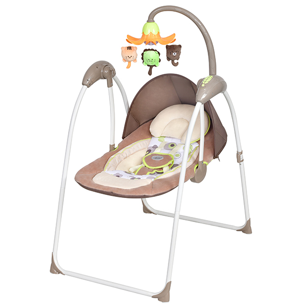 European Standard Wholesale Multi Functional Electric Baby High Swing Chair for Baby Feeding Pink Green Nice White
