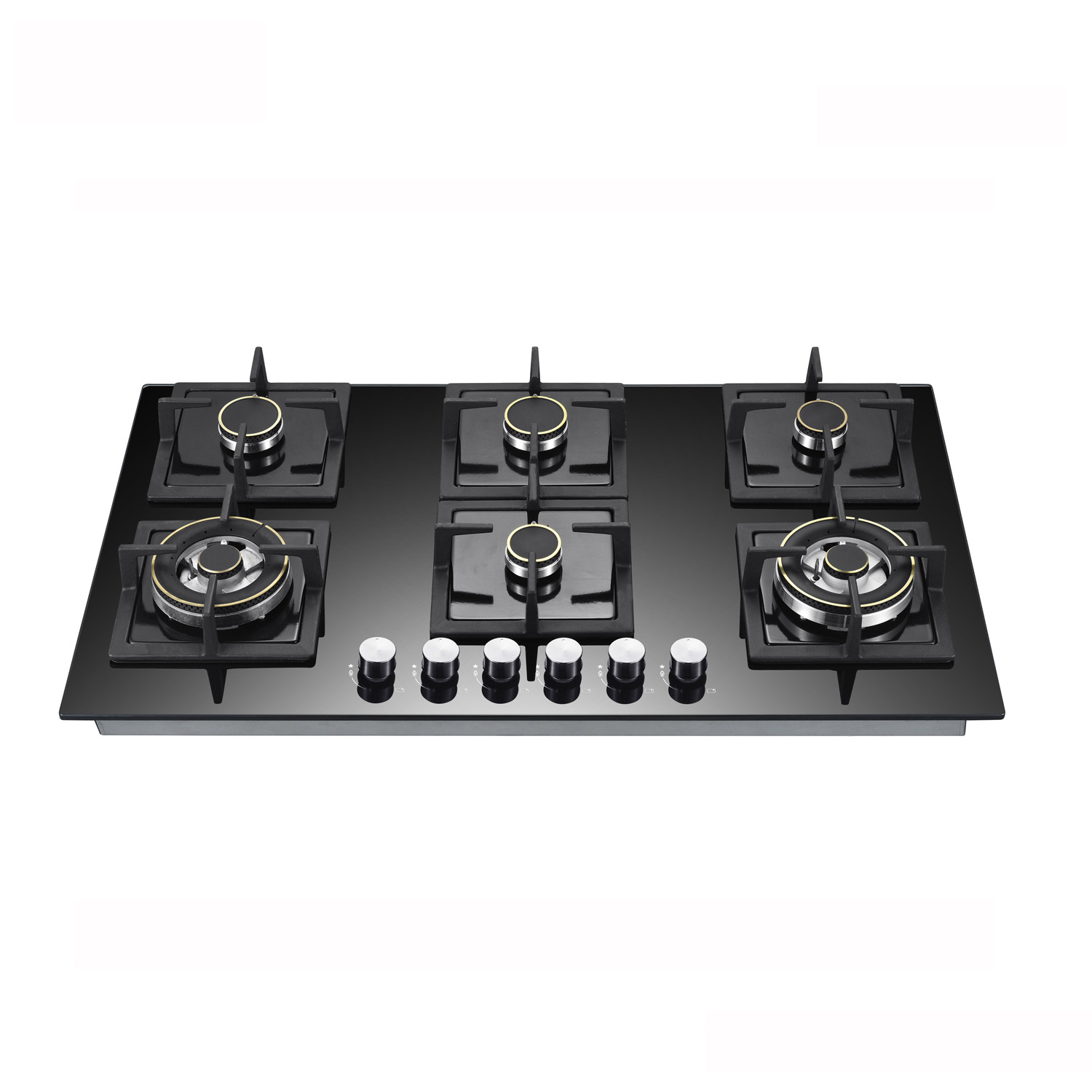 New Design Tempered Glass Panel Single 5 Burner/6 Burner Gas Cooker