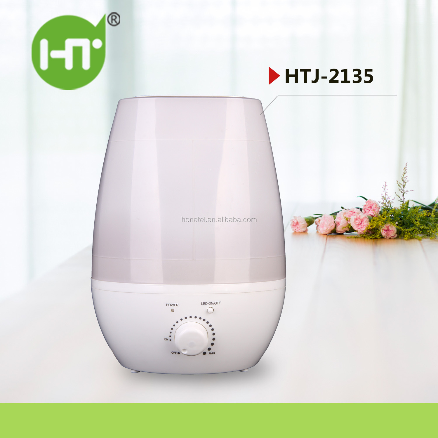 Amazon Лидер продаж 3L большой ёмкость HTJ-2135 сигнализация для воды Детская безопасность офис регулируемый объем тумана ультразвуковой испаритель