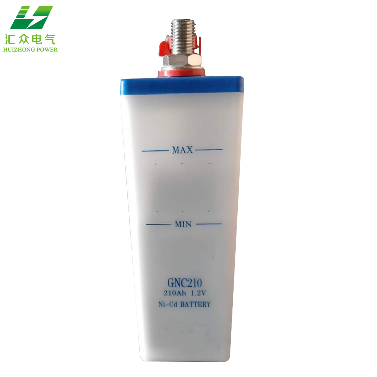 HIZN Nickel Cadmium Super High Discharge Battery GNC 210Ah 1.2V 210Ah for locomotive railway station Use