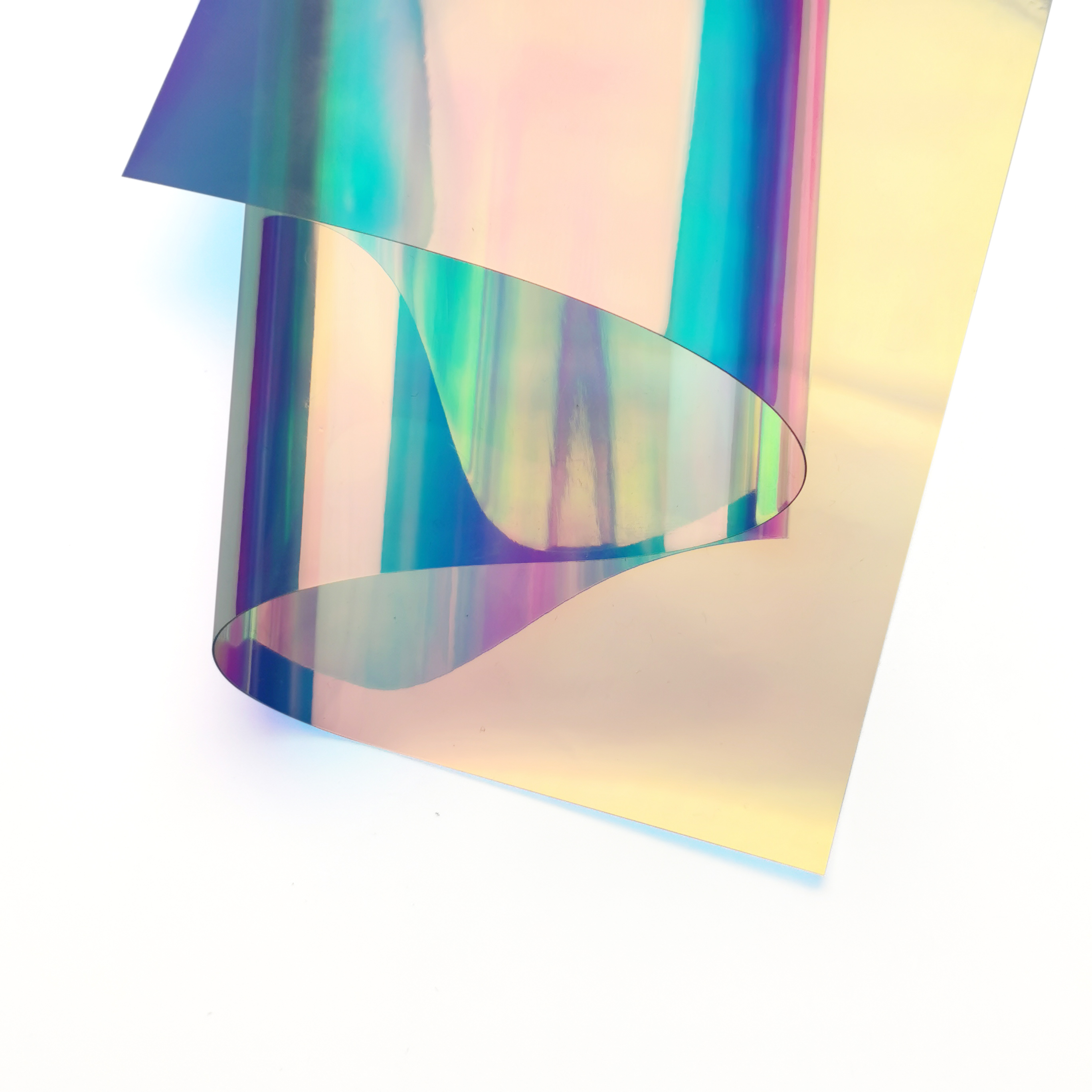 best film free laser waterslide decal paper iridescent plastic sheeting 0.5 holographic semi transparent yellow