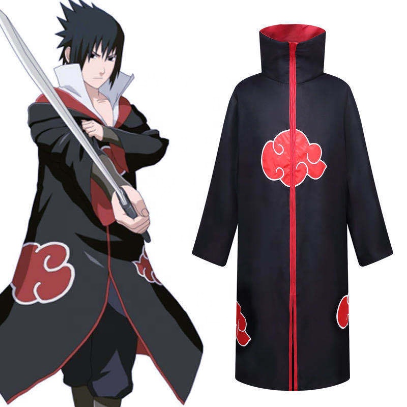 Плащ Akatsuki, костюм для косплея, красное облако, халат, четыре поколения, плащ на Хэллоуин шести поколений