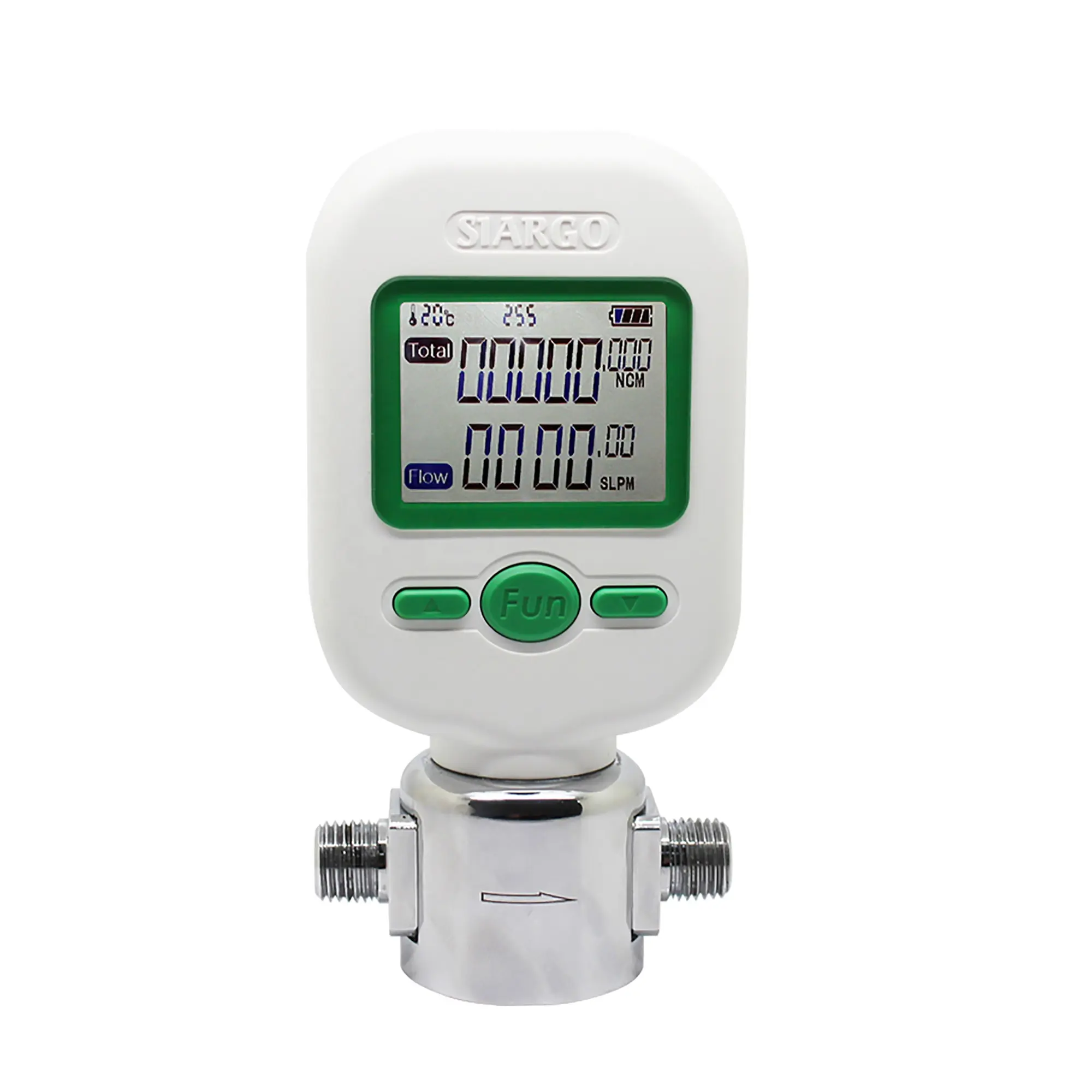 0-10L/Min Digital Gas Flow Meter Tester Portable Gas Mass Air Nitrogen Oxygen Flow Rate Meter