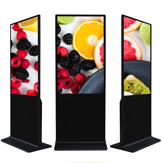 Double Side Player Advertising Player Equipment Outdoor Lcd Led Floor Standing 65 Inch Screen Digital Signage And Display