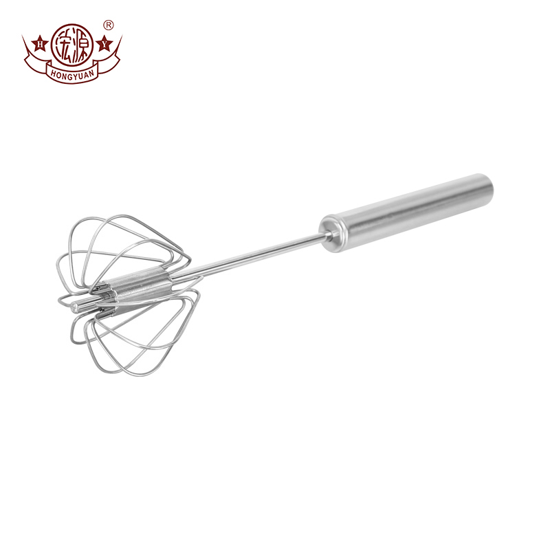 Stainless steel handheld rotary whisk blender semi automatic egg beater