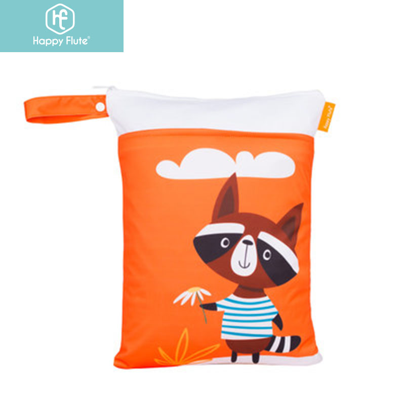 Happyflute мультфильм напечатано пул, водонепроницаемый детские пеленки wetbag для путешествий Многоразовые Ручка влажной/сухой мешок