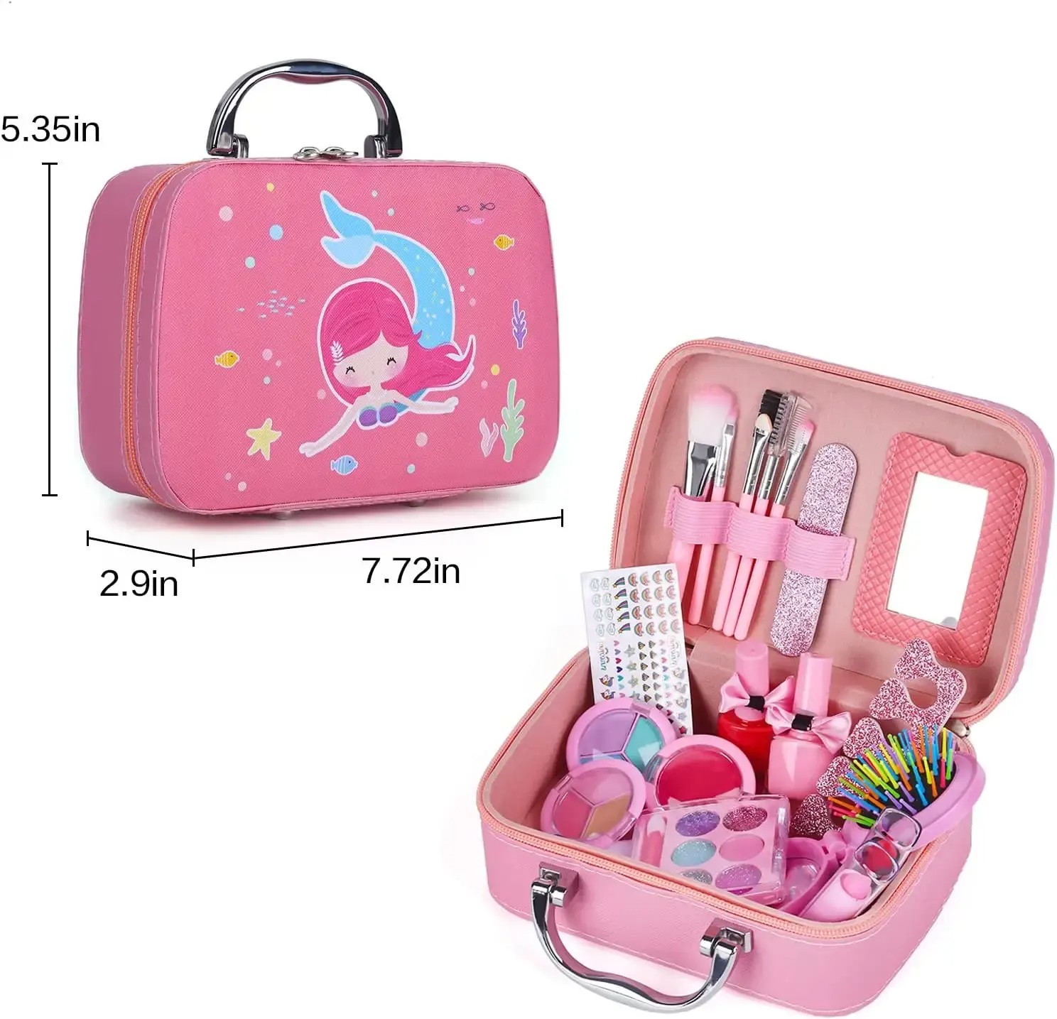 PANDAS Child Washable Fashion Toy Make up Set Nail Lipstick Eyeshadow Kit beauty fashion Set girl manicure toy nail polish kit