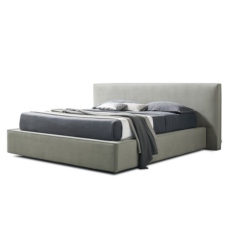 HB91 modern luxury design simple 3 4 5 star hotel room furniture double leather beds set 6 by 7