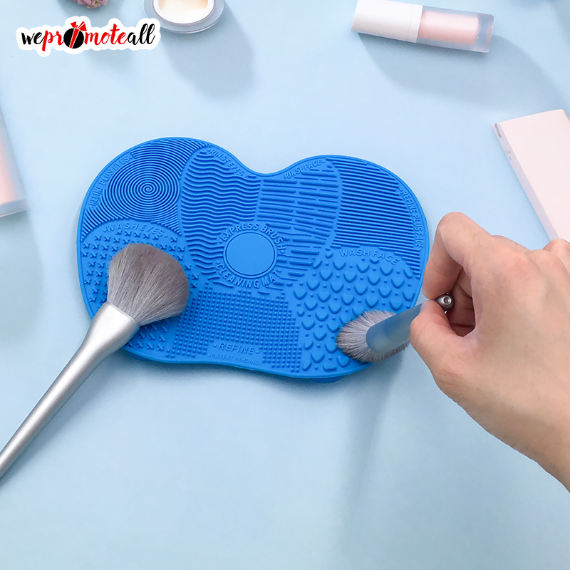 Wepromoteall Makeup Silicone Cleaning Apple Shape Mat Makeup Brush Cleaning Mat
