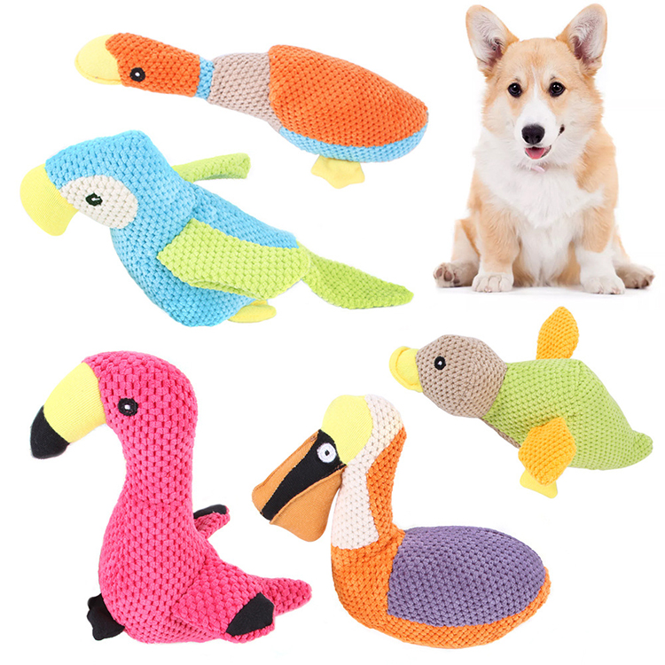 Cute Designer Pet Squeaky Bite Interactive Toys Teeth Cleaning Dog Chew Toy New Durable Plush Pet Toy for Dogs Wholesale