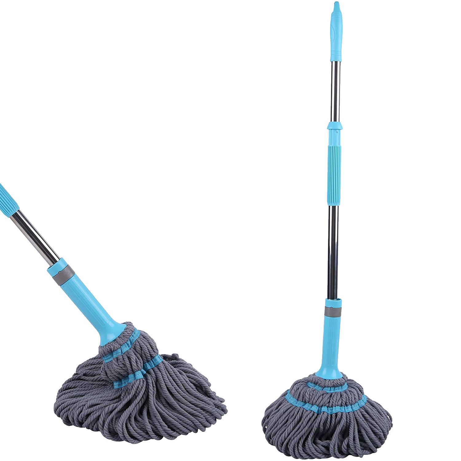 Magic Twist Handle Cleaning 360 Rotation Self Squeeze Twist Mop Microfibre Strip With Sponge Head
