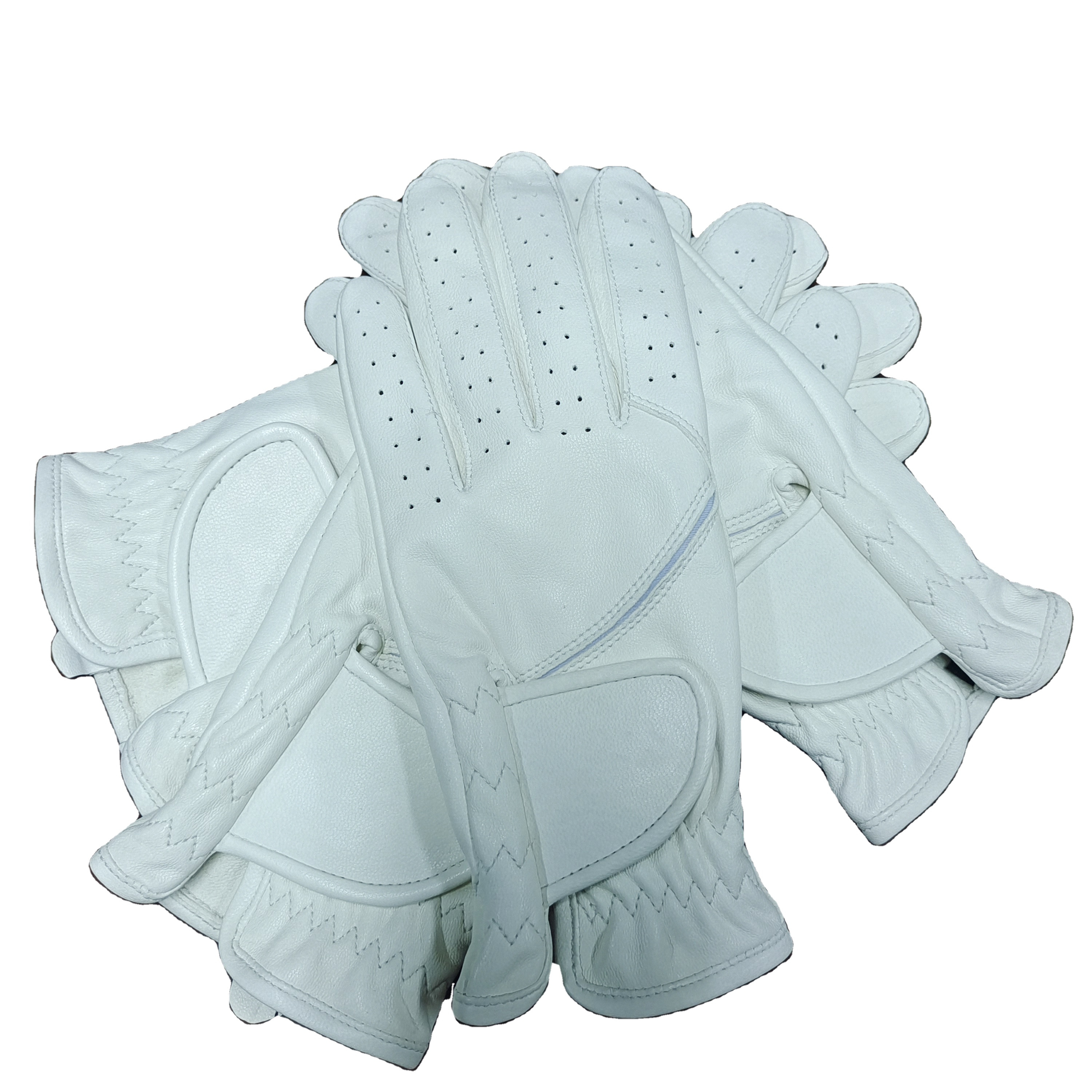 Hot Sale Top Quality Soft Breathable Full Color Goat Leather Men/Lady Golf Gloves Customer Logo Sport