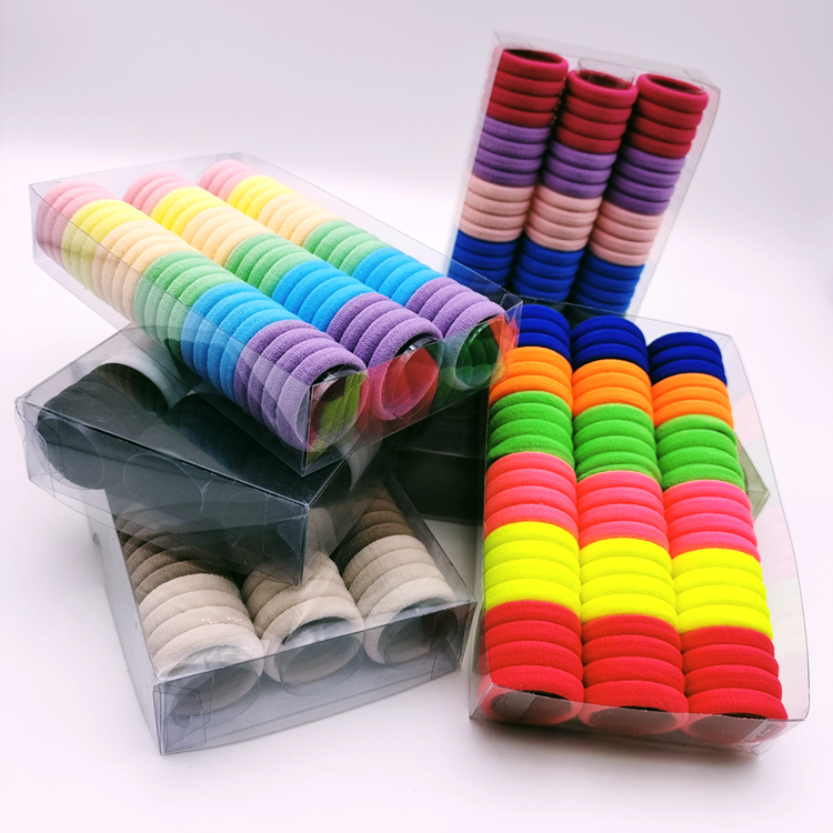 Fashion Casual Polyester Hair Ties Elastic Women Girls Basic Horsetail Hair Accessories Hair Ties Boxed
