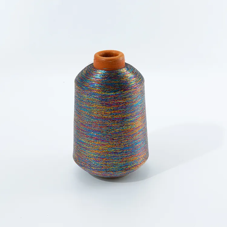 MX Sparkle Knitting Rainbow Metallic Yarn For Christmas Holiday Decoration