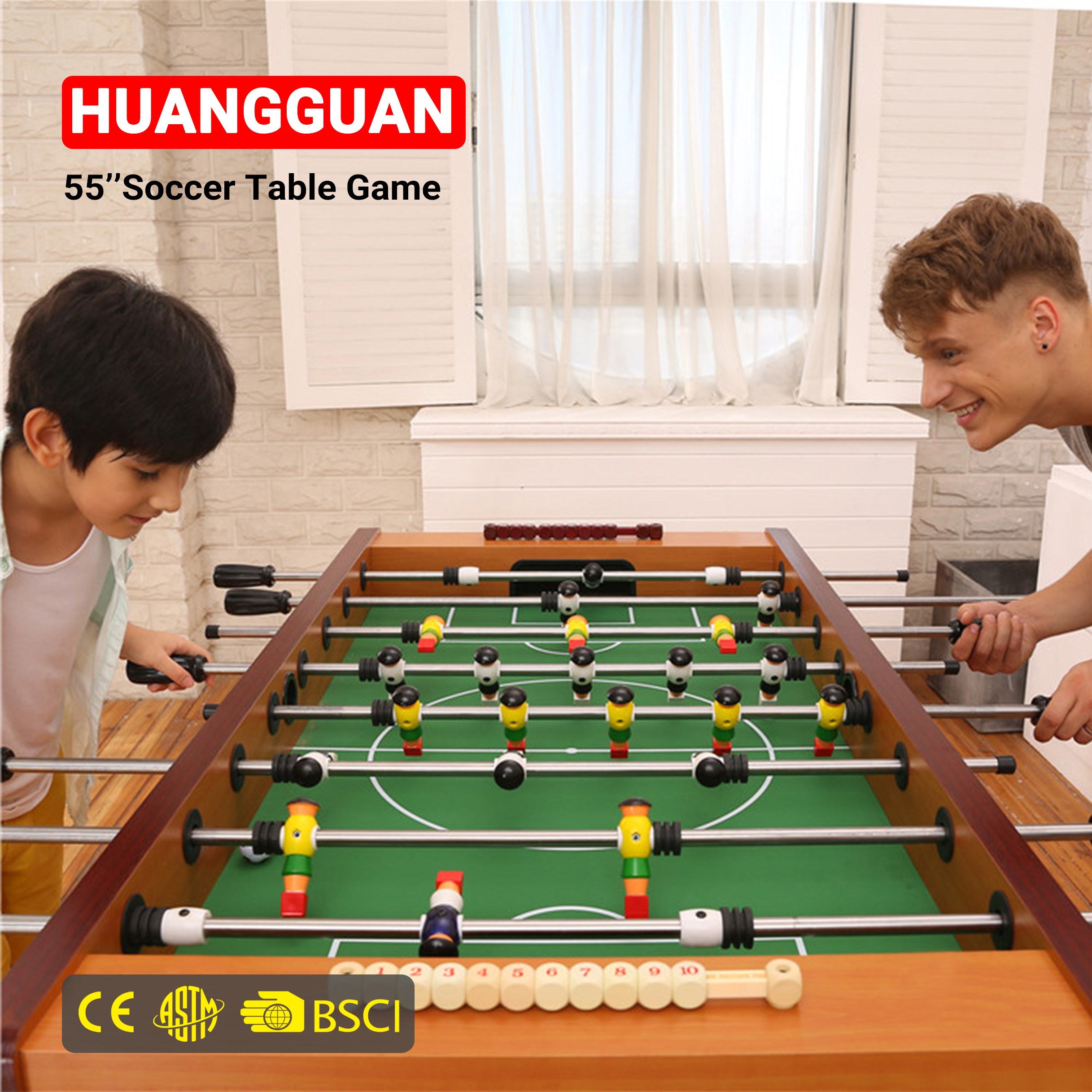 Huangguan 54 дюймовая футбольная настольная игра, профессиональный настольный футбол, оптовая продажа с завода, для взрослых, детей, футбольный стол для семьи