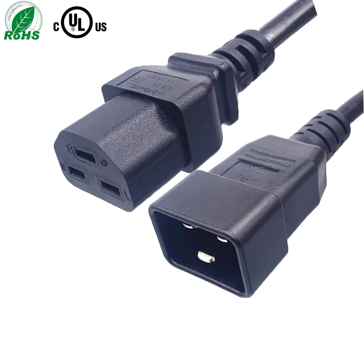 Хэн-хорошо 14AWG/16AWG кабель UL Cerificate IEC C20 в соответствии со стандартом IEC C21 соединительным шнуром питания