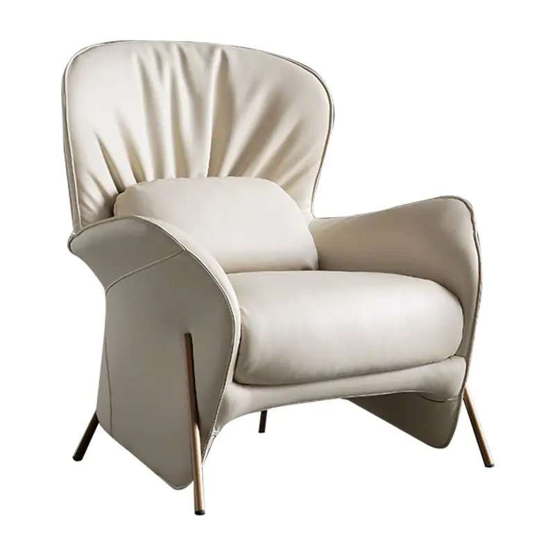 Металлическое Роскошное кресло-шезлонг с акцентом для столовой, современный диван-стул на руку, кресло для отдыха в гостиной