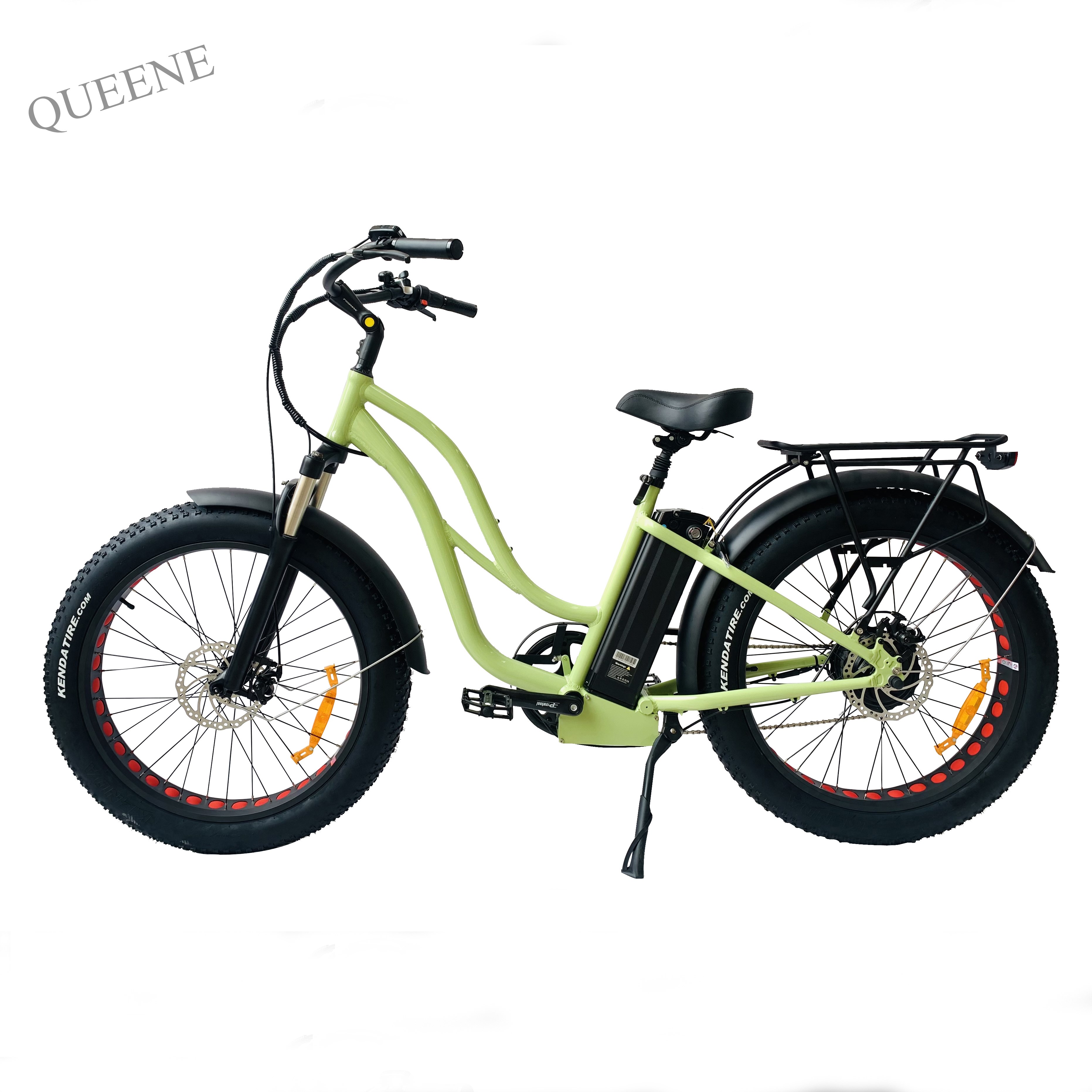 QUEENE/26*4,0 толстые шины, Пляжный круизер, низкоступенчатый сквозной шифратор, электрический велосипед, городской велосипед с толстыми шинами 26*4,0