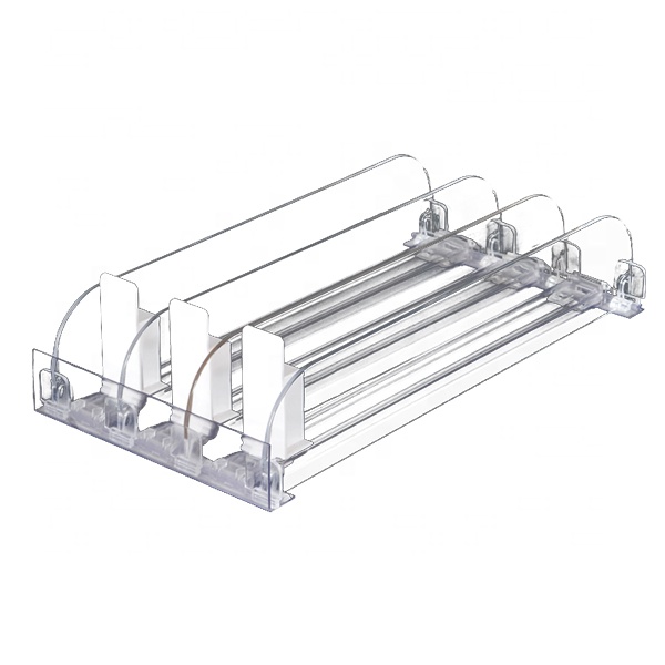 Standard Spring Pusher System Drinks 25mm Width Cosmetic Shelf Pusher