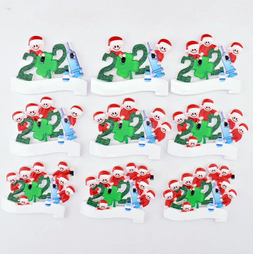 Hot Sale Resin Family Christmas Tree Ornaments Decoration Gift For Home