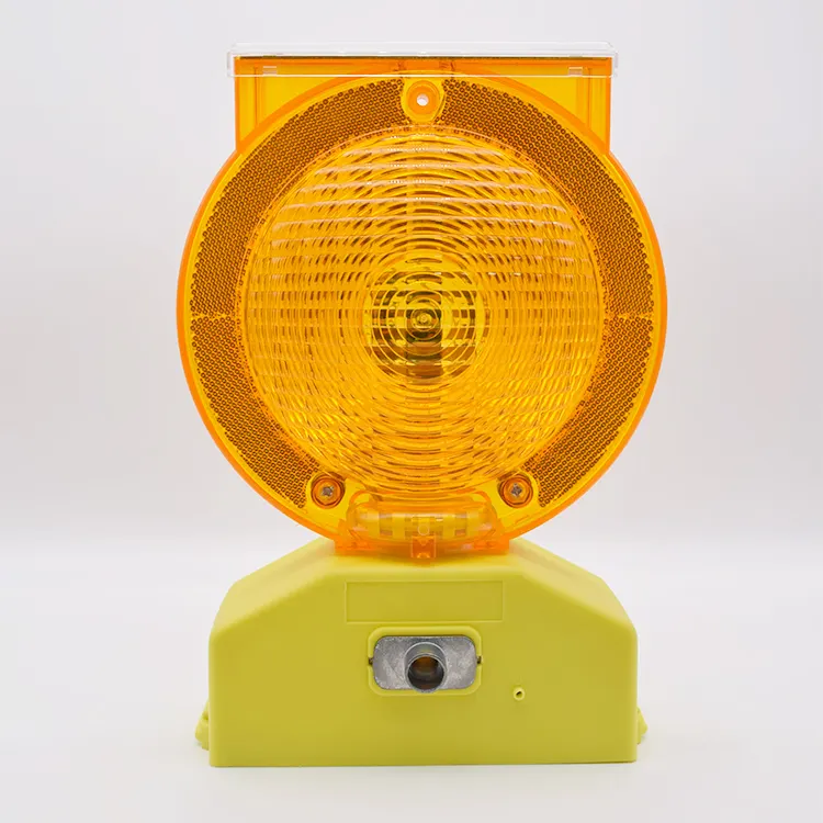 Amber/Red Traffic Safety Warning Light Solar Barricade Lamp