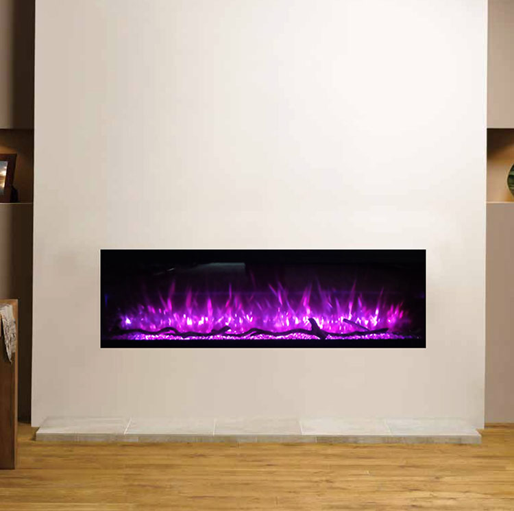 Best 59 inch Double Sided Electric Fireplace Heater Insert Decoration with Led Lights 3D Realistic Flame Effect