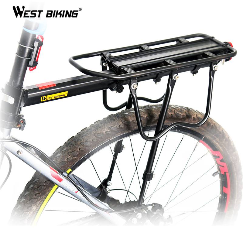 Велосипедные стойки WEST BIKING, задний багаж, Аксессуары для велосипеда, оборудование, велосипедная стойка, тормоз для ног, горный велосипед